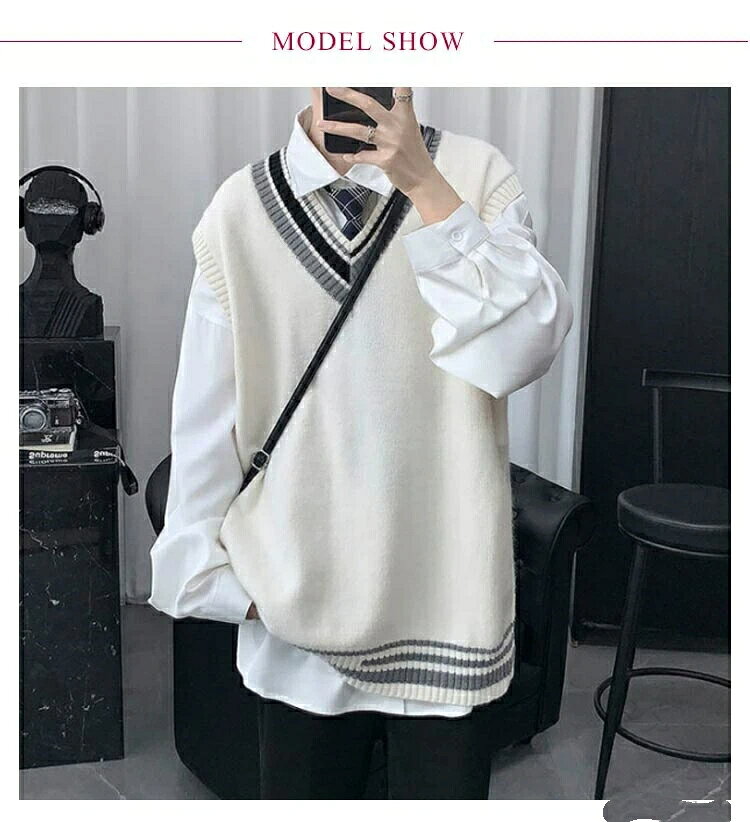 ピュアプラスの制服 セット 制服 4点セット Vネック ベスト シャツ ネクタイ ズボン コスプレ なんちゃって制服 セット制服 上下セット 服装 服 制服セット 衣装 学生服 学園祭 仮装 イベント 文化祭 コ｜アングル3