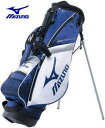 【ジュニア】ミズノ8.0型スタンド式 キャディバッグ45CM-01473 ホワイト×ネイビー【140タイプ】 Mizuno Golf junior 【■M■】