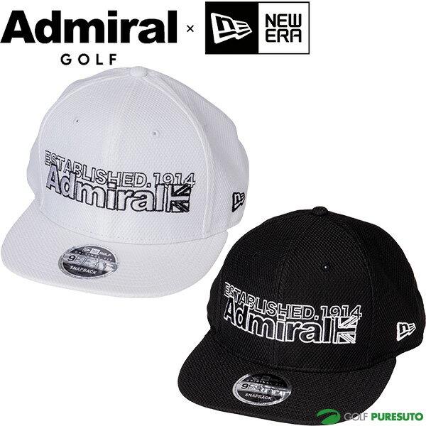 ニューエラ 帽子（メンズ） 【18日から20日までP5倍】アドミラルゴルフ ニューエラ コラボ ゴルフキャップ ひらつばキャップ メンズ ADMB322F ヘッドウェア 帽子 ゴルフウェア コラボレーション