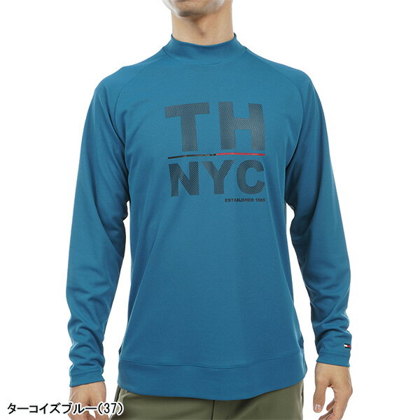 【4日20：00から5日23：59まで店内全品P5倍】トミー ヒルフィガー ゴルフ 長袖 ロゴ モックネックシャツ メンズ THMA364 ゴルフウェア