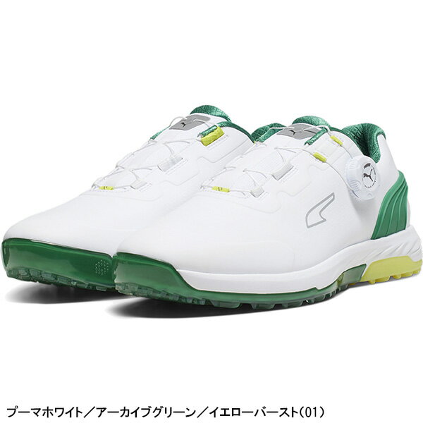 【GWセール！最大2,500円OFFクーポン配布！1日0：00〜6日 23：59限定！】 プーマ ゴルフ ゴルフシューズ アルファキャット ニトロ ディスク スパイクレス シューズ メンズ 378920 2E相当 2023年秋冬モデル PUMA GOLF ALPHA CAT NITRO 靴 ダイヤル式