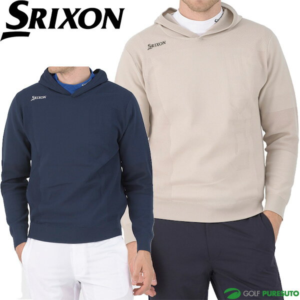 スリクソン ゴルフ 長袖 フーデッドパーカーセーター メンズ RGMXJL02 ニット ゴルフウェア 2024年春夏モデル SRIXON by DESCENTE デサント 春夏ウェア
