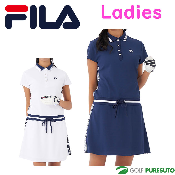 【レディース】 フィラ ゴルフ 半袖 ワンピース 754-400 トップス ゴルフウェア 2024年春夏モデル FILA