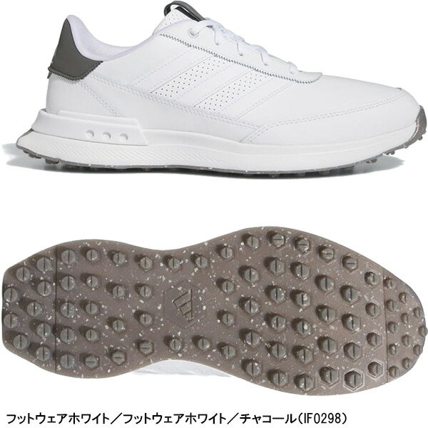 アディダス ゴルフ ゴルフシューズ S2G SL レザー 24 スパイクレスシューズ MDK95 2E相当 2024年春夏モデル adidas golf 靴 IF0298／IF0299／IF0300／IF6606／IG8192 紐タイプ シューレース