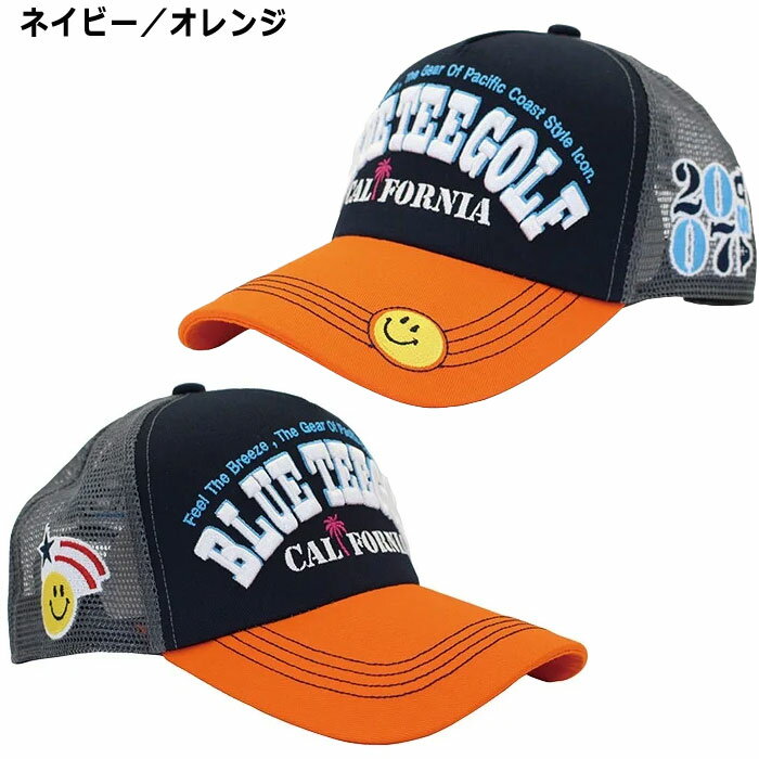 【お買い物マラソン！店内全品P5倍以上！25日 0：00〜23：59まで】 ブルーティーゴルフ BTGロゴ メッシュ キャップ CP-007 BTG-CP007 ゴルフウェア 帽子 BLUE TEE GOLF【■Ki■】