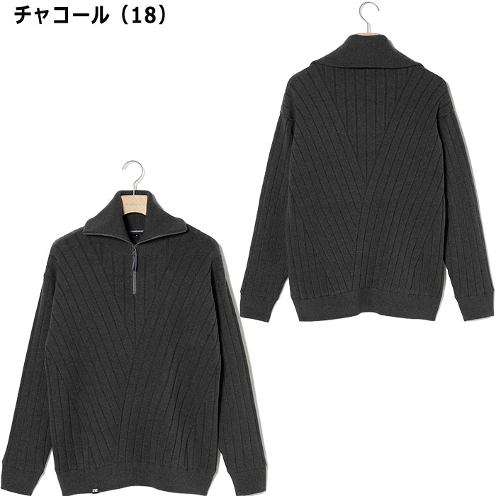 ゴルフ プレストのロサーセン ゴルフ 防風裏付き 変形リブ編み ニットブルゾン 044-12112 ゴルフウェア トップス 2024年秋冬モデル Rosasen GOLF｜アングル3