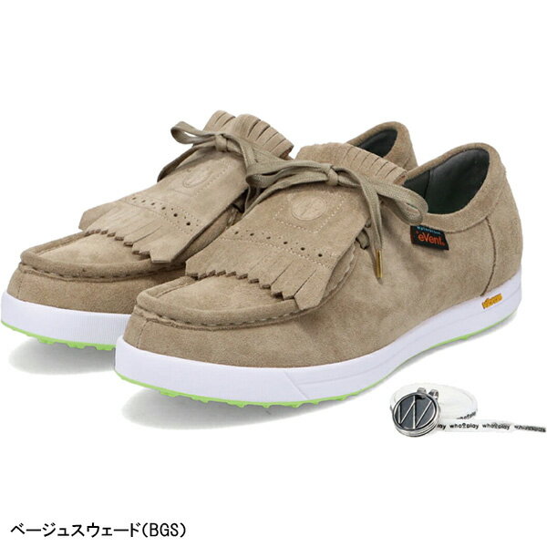 【スーパーSALE！店内全品P5倍以上！10日 0：00〜11日 01：59まで】 フープレイ ゴルフシューズ ネリー Nelly メンズ 23234547 whooplay スパイクレスシューズ マルチデザイン仕様 チロリアンシューズ 撥水 オリジナルシューレース付き 【■Mae■】