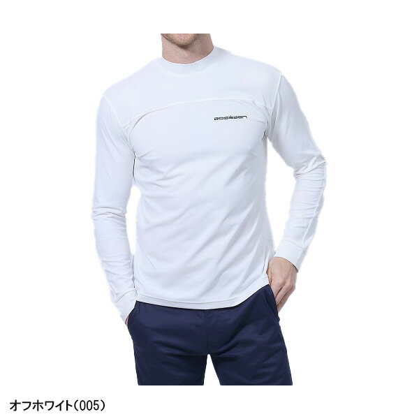 ロサーセン 長袖 モックネックシャツ ソロナ天竺 メンズ 044-23211 吸水速乾 UV 抗菌防臭 ゴルフウェア 2025年春夏モデル ROSASEN 春夏ウェア