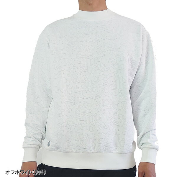 【最大3,000円OFFクーポン配布！4日20：00〜11日 01：59限定！】ロサーセン 長袖 キルトジャガード プルオーバー スウェット カモフラ柄 044-32911 トップス 2024年秋冬モデル ROSASEN 秋冬ウェア ゴルフウェア