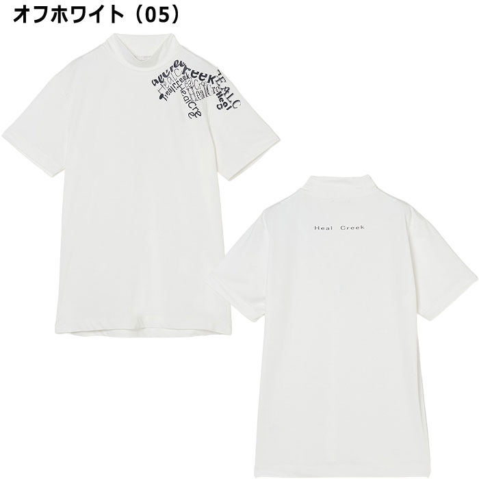 ヒールクリーク レタードヘンリー 半袖 ハイネックシャツ 001-23340 ゴルフウェア トップス 2025年春夏モデル Heal Creek GOLF