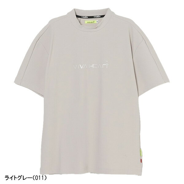 ビバハート 半袖 モックネックシャツ ナイロンテレコ メンズ 011-23344 トップス ゴルフウェア 2025年春夏モデル VIVA HEART 春夏ウェア