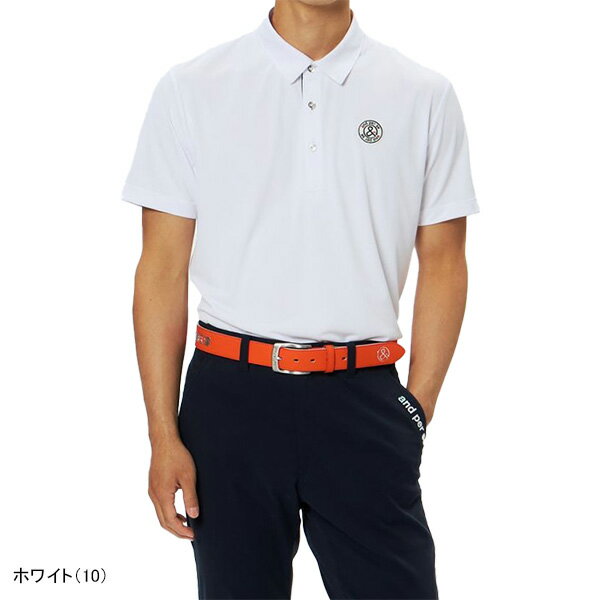 【お買い物マラソン！店内全品P5倍以上！19日 20：00〜20日 23：59まで】 アンパスィ 半袖 ポロシャツ ソルケア3Dワッフル メンズ AMF9625V6 トップス ゴルフウェア 2025年秋冬モデル and per se 春夏ウェア 秋冬ウェア