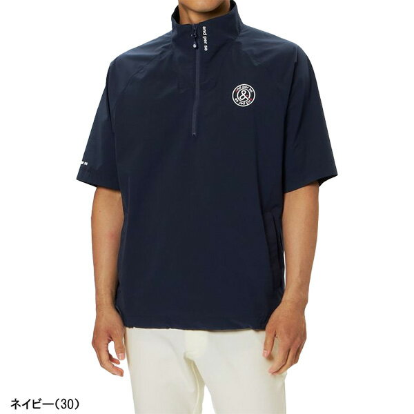 アンパスィ 半袖 ハーフジッププルオーバー ブルゾン マルチウェザー メンズ AMF1505G1 トップス ゴルフウェア 2025年秋冬モデル and per se 秋冬ウェア