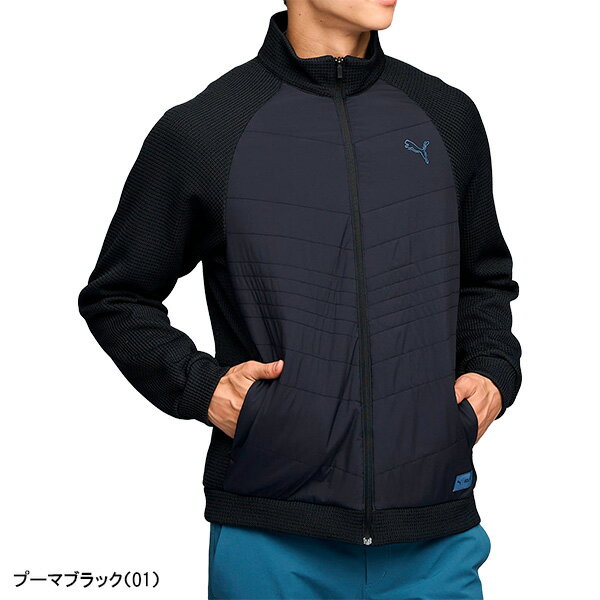 プーマ ゴルフ 長袖 フルジップブルゾン シャドウキャット ハイブリッド セーター メンズ 635764 アウター ジャケット ゴルフウェア 2025年秋冬モデル PUMA GOLF 秋冬ウェア