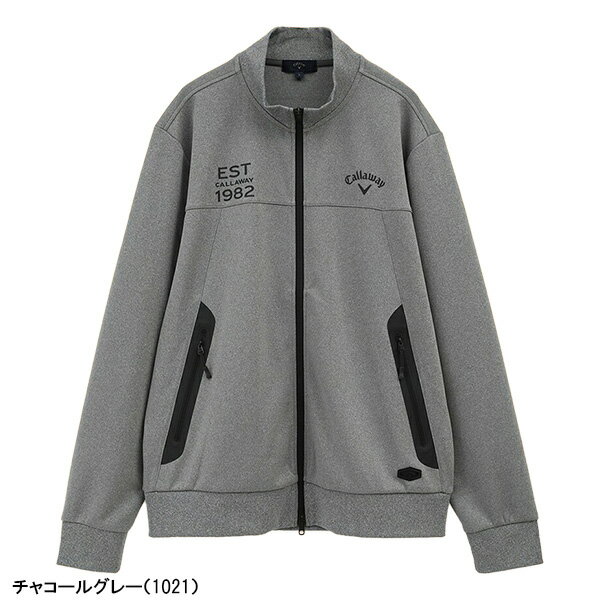 キャロウェイ ゴルフ 長袖 フルジップ ブルゾン ダンボールフルジップスウェット メンズ C24217100 ゴルフウェア アウター トップス 2024年秋冬モデル Callaway GOLF アパレル