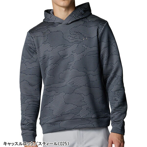 【4日20：00から5日23：59まで店内全品P5倍】アンダーアーマー 長袖 プルオーバー パーカー UAドライブ ミッドレイヤー ジャカード フーディー メンズ 6003724 ゴルフウェア トップス 2025年秋冬モデル 秋冬ウェア UNDER ARMOUR フード付き