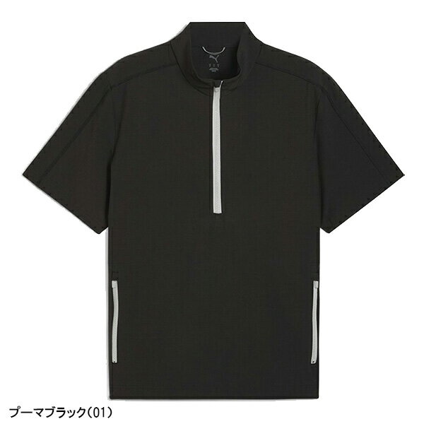 プーマ ゴルフ 半袖 ハーフジップブルゾン RIPGUARD プルオーバー メンズ 633934 アウター ゴルフウェア 2025年秋冬モデル PUMA GOLF 秋冬ウェア