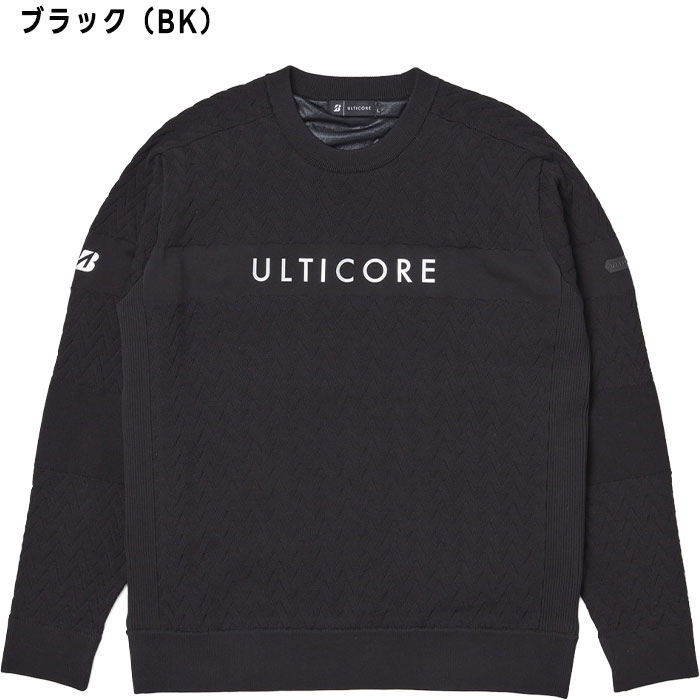 【ブラックフライデー！25日限定で店内全品P5倍】ブリヂストン ゴルフ 長袖 クルーネック 防風 セーター FBM30B ゴルフウェア メンズ トップス 2025年秋冬モデル BRIDGESTONE GOLF