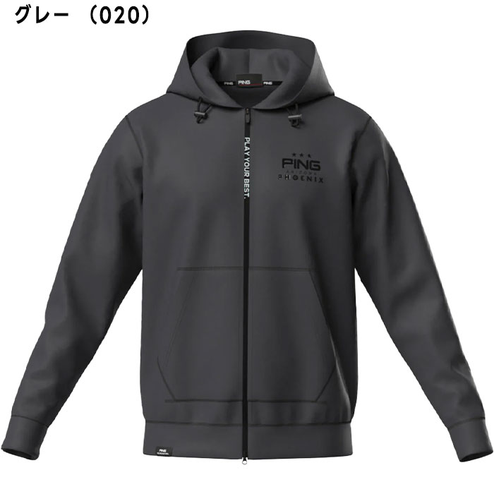 ピン ゴルフ ダンボールニット フルジップ スウェット フーディ 621-5262001 ゴルフウェア トップス 2025年秋冬モデル PING GOLF