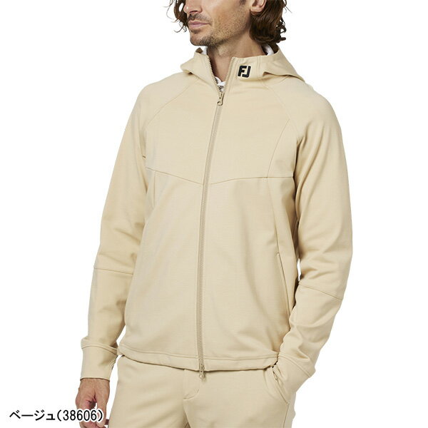 フットジョイ 長袖 フルジップ ブルゾン コンテンポラリー マルチストレッチフーディー ミッドレイヤー ミドラー メンズ FJ-F25-M03 38606／38607／38608 パーカー フード付き トップス ゴルフウェア 2025年秋冬モデル FOOTJOY 秋冬ウェア