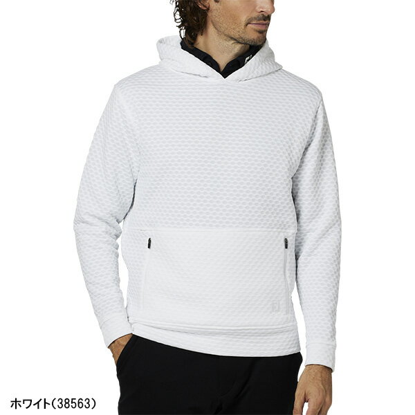 フットジョイ 長袖 パーカー スペーサーニットプルオーバーフーディー ミッドレイヤー ミドラー メンズ FJ-F25-M11 38563／38564 フード付き トップス ゴルフウェア 2025年秋冬モデル FOOTJOY 秋冬ウェア