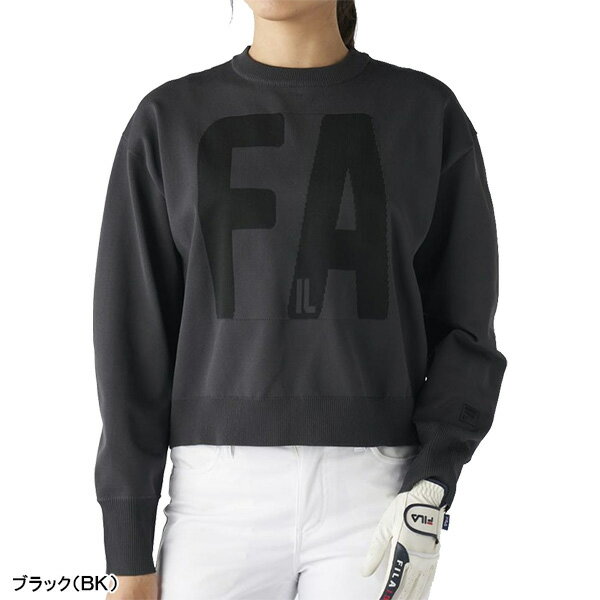 【レディース】フィラ ゴルフ 長袖 ビッグロゴ セーター ニット 795-760 トップス ゴルフウェア 2025年秋冬モデル FILA GOLF 秋冬ウェア 795760 女性用