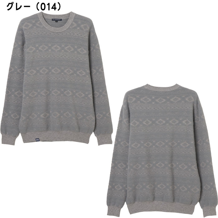 【お買い物マラソン！店内全品P5倍以上！19日 20：00〜20日 23：59まで】 ロサーセン ゴルフ 長袖 モールニット オルテガ柄 セーター 044-14011 ゴルフウェア トップス 2025年秋冬モデル Rosasen GOLF