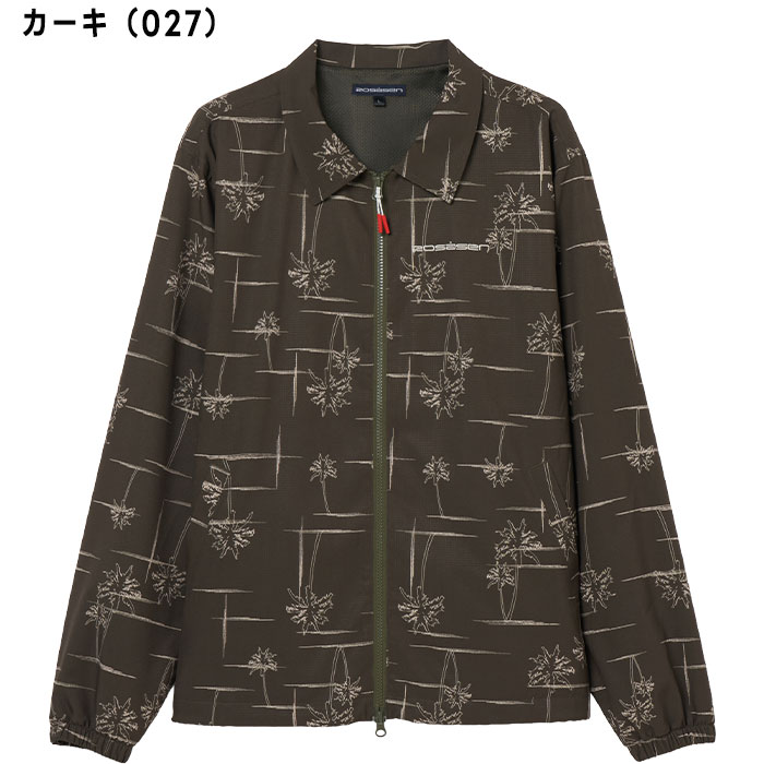 【最大2,000円OFFクーポン配布！20日20：00〜26日 01：59限定！】 ロサーセン ゴルフ 長袖 パームツリー柄 撥水 コーチジャケット 044-54812 ゴルフウェア トップス 2025年秋冬モデル Rosasen GOLF