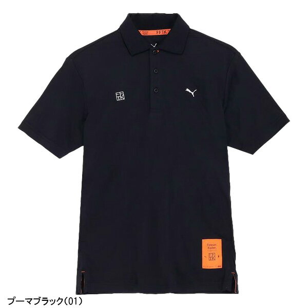 【最大2,000円OFFクーポン配布！14日20：00〜17日 09：59限定！】 プーマ ゴルフ PUMA×FFTK ビッグラベル 半袖 ポロシャツ メンズ 633661 トップス ゴルフウェア 春夏モデル PUMA GOLF FFTK ORANGE COLLECTION アスリートライン