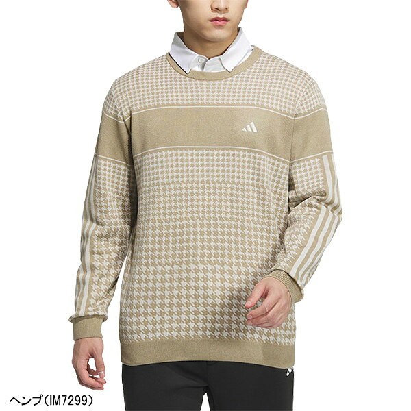 アディダスゴルフADIDAS グレンチェック千鳥柄ニットセーターセット