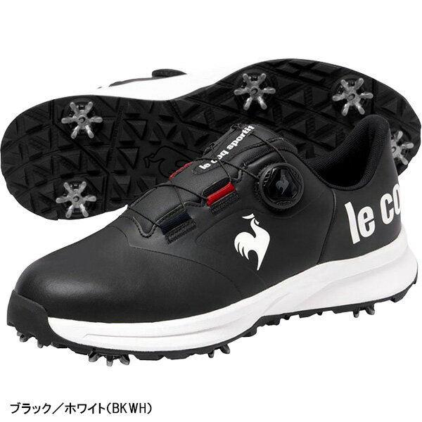【最大2,000円OFFクーポン配布！20日20：00〜26日 01：59限定！】 ルコックスポルティフ ゴルフ ゴルフシューズ パトゥール スパイク ダイヤル ダイヤル式 スパイク付き 3E相当 メンズ LG6SCS00M 2026年春夏モデル le coq sportif golf PARTOUR SPIKE DIAL 靴