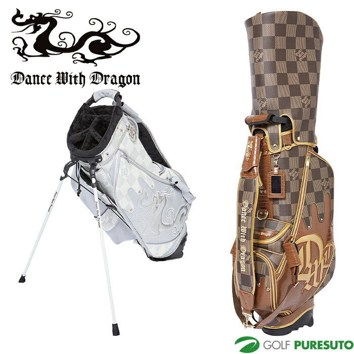 【スーパーSALE！11日 01時59分まで全条件達成ででポイント全品10倍以上！】 ダンスウィズドラゴン ゴルフ 9.5型 DOTチェック スタンド キャディバッグ 03-602020 ゴルフバッグ スタンドタイプ ネームプレート刻印無料！ 2026年モデル DANCE WITH DRAGON GOLF