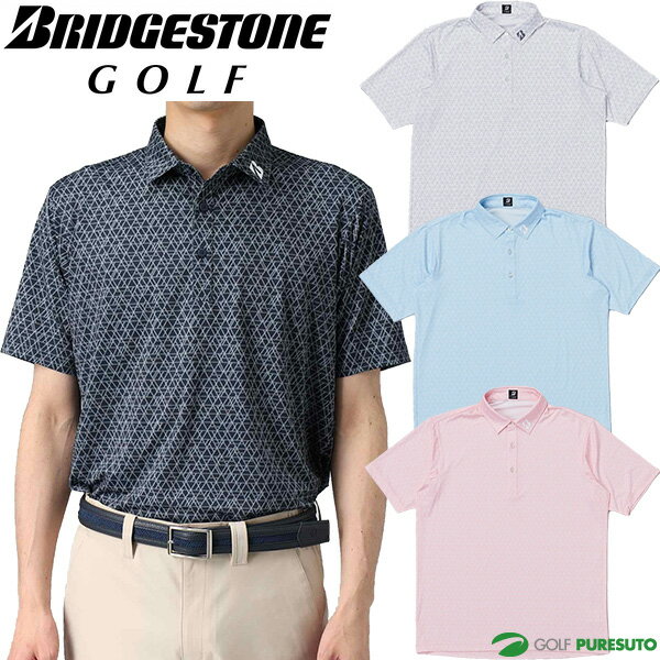 BRIDGESTONE - 【GWセール！最大2,500円OFFクーポン配布！1日0：00〜6日 23：59限定！】 ブリヂストン ゴルフ 半袖 ポロシャツ B-01 メンズ IGM04A トップス ゴルフウェア 2026年春夏モデル 春夏ウェア BRIDGESTONE GOLF ブリヂストンゴルフ