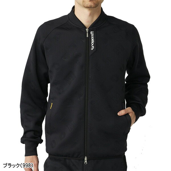 【最大2,000円OFFクーポン配布！20日20：00〜26日 01：59限定！】 ラウドマウス 長袖 フルジップブルゾン ライトダンボールニット エンボス柄ニットブルゾン メンズ 765200 765-200 アウター ゴルフウェア LOUDMOUTH 春夏ウェア 秋冬ウェア