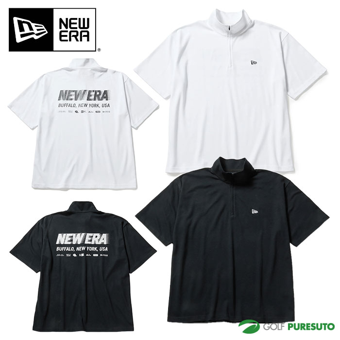 ニューエラ NEW ERA 半袖 オーバーサイズド パフォーマンス ハーフジップ Tシャツ ...