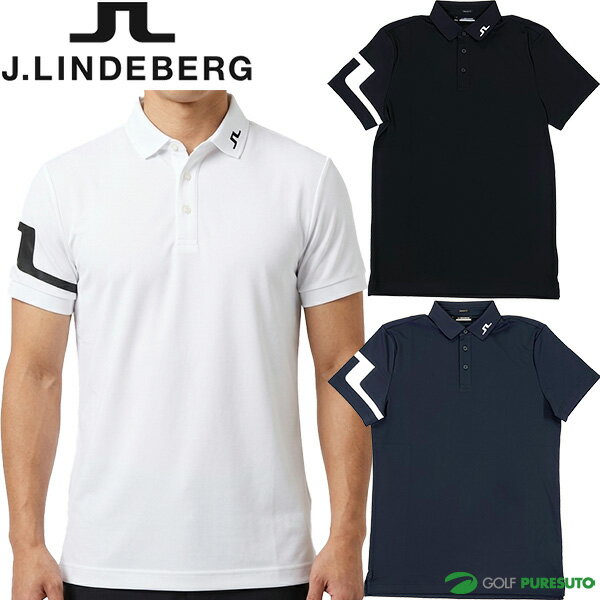 J Lindberg - J.リンドバーグ 半袖 ポロシャツ ヒースレギュラーフィットゴルフポロ メンズ 071-24867 ゴルフウェア トップス J.LINDEBERG Heath Regular Fit Golf Polo 春夏ウェア