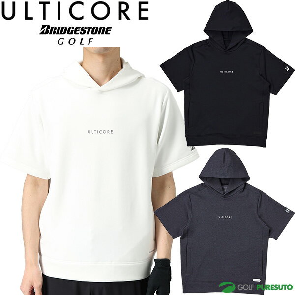 BRIDGESTONE - ブリヂストン ゴルフ アルティコア 半袖 フーディ— パーカー 4Dimotion Fit Split Raglan Sleeve メンズ IBM02B トップス ゴルフウェア 2026年春夏モデル 春夏ウェア BRIDGESTONE GOLF ULTICORE ブリヂストンゴルフ