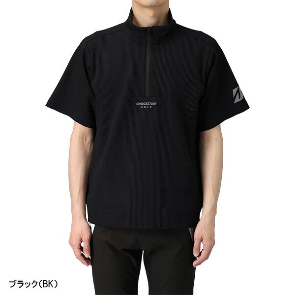 【最大2,000円OFFクーポン配布！14日20：00〜17日 09：59限定！】 ブリヂストン ゴルフ B-02 半袖ハーフジップ ジャケット メンズ IGM01B アウター ゴルフウェア 2026年春夏モデル 春夏ウェア BRIDGESTONE GOLF ブリヂストンゴルフ