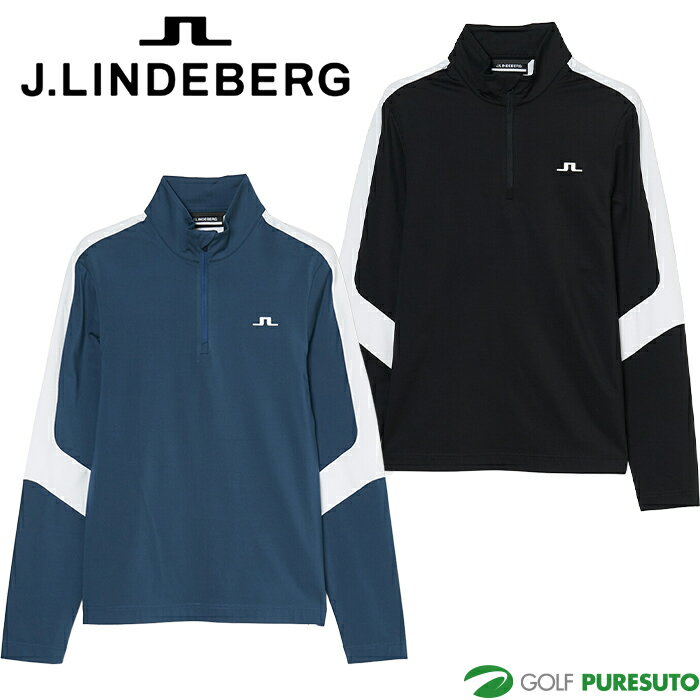 J Lindberg - 【お買い物マラソン！店内全品P5倍以上！9日 20：00〜10日 23：59まで】 ジェイリンドバーグ 速乾性 起毛 長袖 ハーフジップ ミッドレイヤー ジャケット 071-33110 J.LINDEBERG