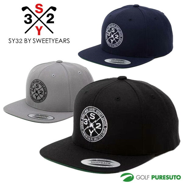 【お買い物マラソン！店内全品P5倍以上！25日 0：00〜23：59まで】 SY32 by SWEET YEARS サークルロゴ スナップバックキャップ CIRCLE LOGO SNAPBACK CAP 32-26SN9-01 2026年春夏モデル ゴルフキャップ 帽子 ヘッドウェア ユニセックス メンズ レディース フリーサイズ