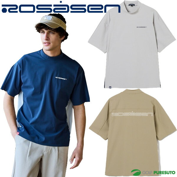 Rakuten - ロサーセン 半袖 モックネックシャツ 超撥水バックロゴ メンズ 044-25243 トップス ゴルフウェア 2026年春夏モデル ROSASEN 春夏ウェア