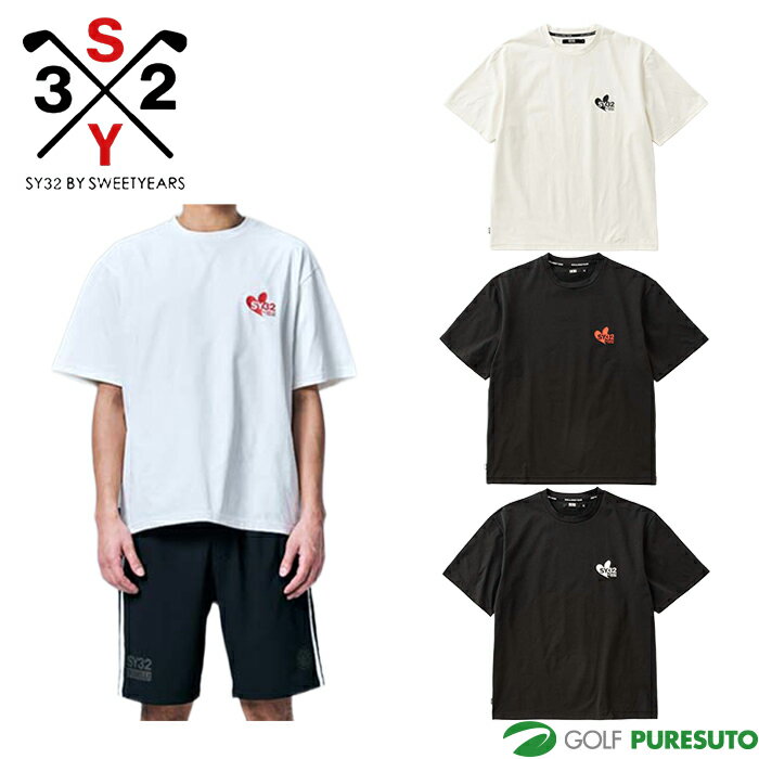 Rakuten - SY32 by SWEET YEARS 半袖 HEART MIX LOGO TEE ヒートミックスロゴ Tシャツ 32-26SN1-28 スポーツウェア 2026年春夏モデル 春夏ウェア エスワイサーティトゥ バイ スウィートイヤーズ