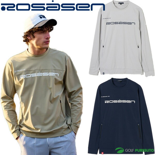 Shirts - ロサーセン 長袖 クルーネックプルオーバー 超撥水 ルーネックミドラー シャツ メンズ 044-35212 トップス ゴルフウェア 2026年春夏モデル ROSASEN 春夏ウェア