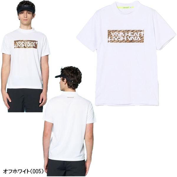 【最大2,000円OFFクーポン配布！4日20：00〜11日 01：59まで】 ビバハート ゴルフ 半袖 モックネックシャツ ボックスグラフィックモック半袖Tシャツ メンズ 011-25345 トップス ゴルフウェア 2026年春夏モデル VIVA HEART 春夏ウェア