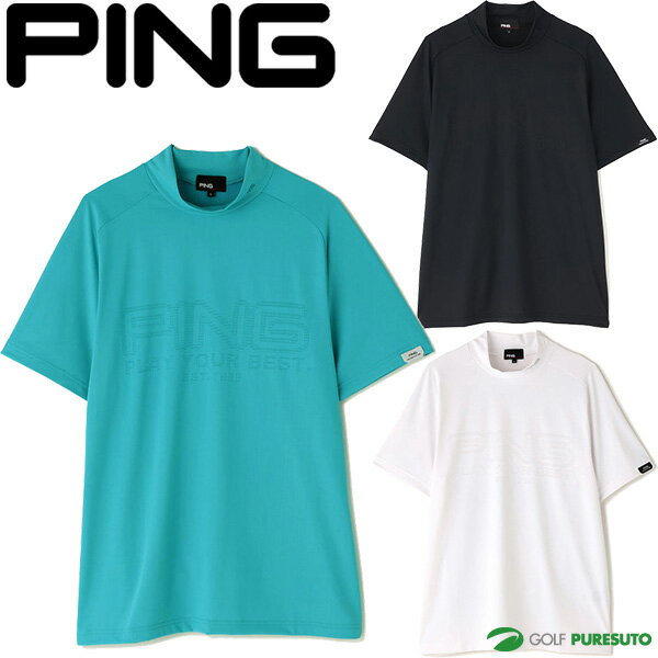 ピン ゴルフ 半袖 ハイネックシャツ パネルジャカード メンズ PERFORMANCE 621-6167203 ゴルフウェア トップス ピンアパレル PING GOLF 2026年 春夏モデル 春夏ウェア デイリーユース 普段使い スポーツ