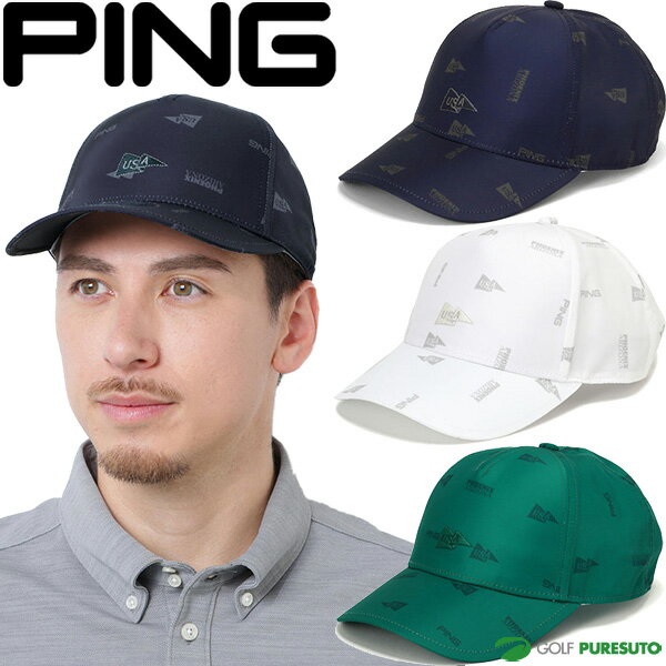 PING - ピン キャップ USA FLAG総柄プリントキャップ NATIVE ユニセックス 621-6187501 ゴルフキャップ 帽子 ヘッドウェア ピンアパレル PING GOLF 2026年春夏モデル 春夏ウェア メンズ レディース デイリーユース 普段使い スポーツ