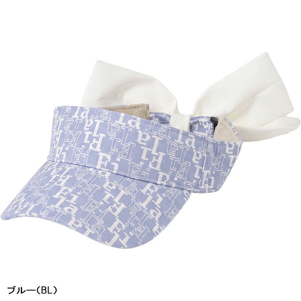 【お買い物マラソン！店内全品P5倍以上！25日 0：00〜26日 01：59まで】 【レディース】フィラ ゴルフ サンバイザー 取り外し可能リボン付き 755-903 ゴルフウェア ヘッドウェア 帽子 2025年春夏モデル FILA GOLF 755903 女性用