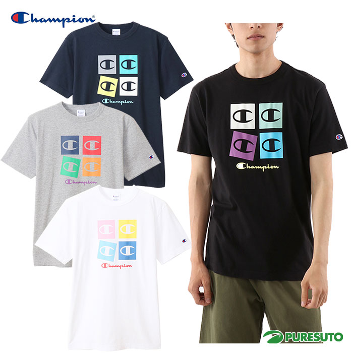 【18日から20日までP5倍】【在庫処分】チャンピオン champion ショートスリーブ Tシャツ ロゴ ベーシック C3-T308 メンズ 半袖