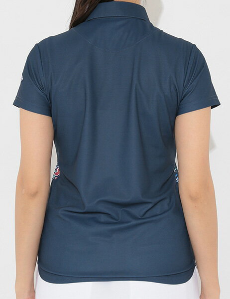 【レディース】キャロウェイ 半袖 ポロシャツ C22134202 フラワープリント鹿の子 ゴルフウェア