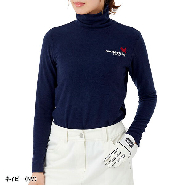 【レディース】マリ・クレール 長袖 ハイネックシャツ 731-507 ゴルフウェア